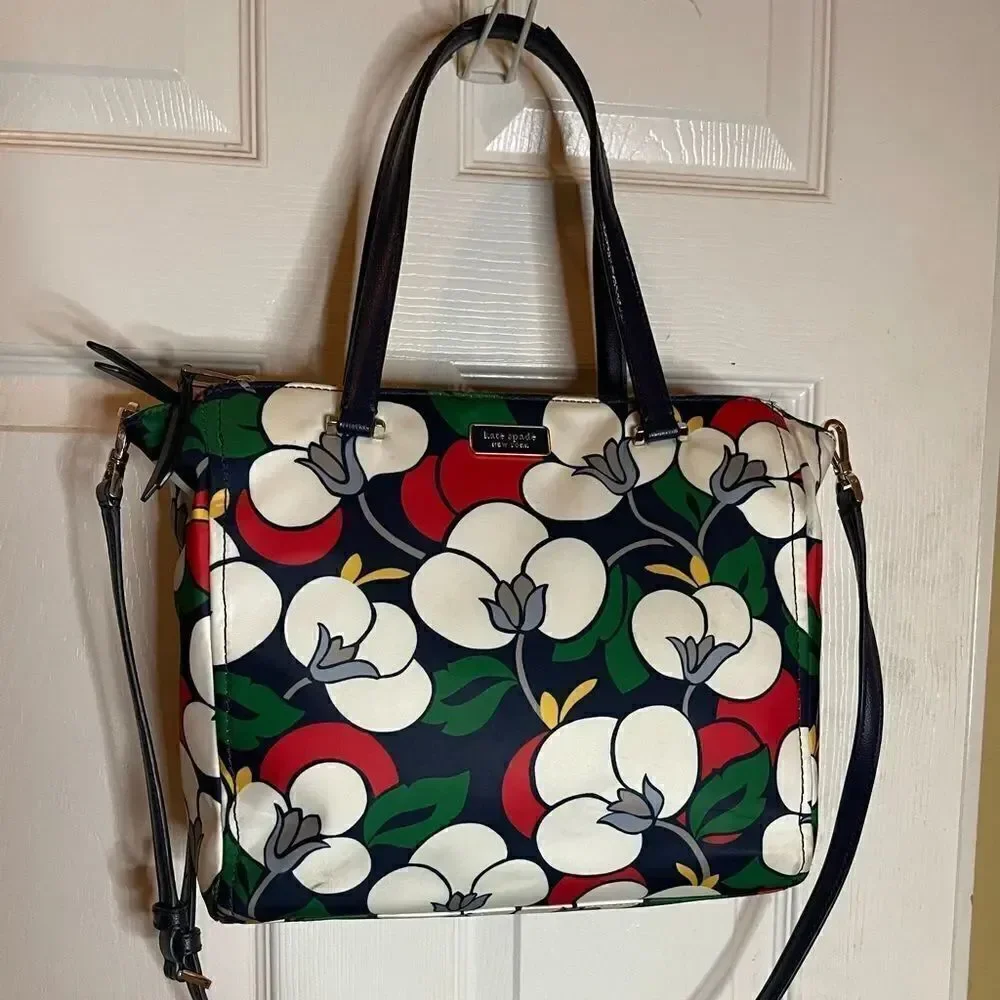 Kate Spade Dawn Breeze multi color Nylon Medium Satchel/Shoulder bag .